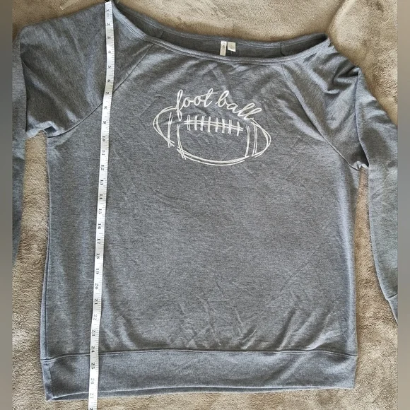 CATOs Gray Long Sleeve Shirt Size L with Football Graphic Picture - Picture 7 of 8